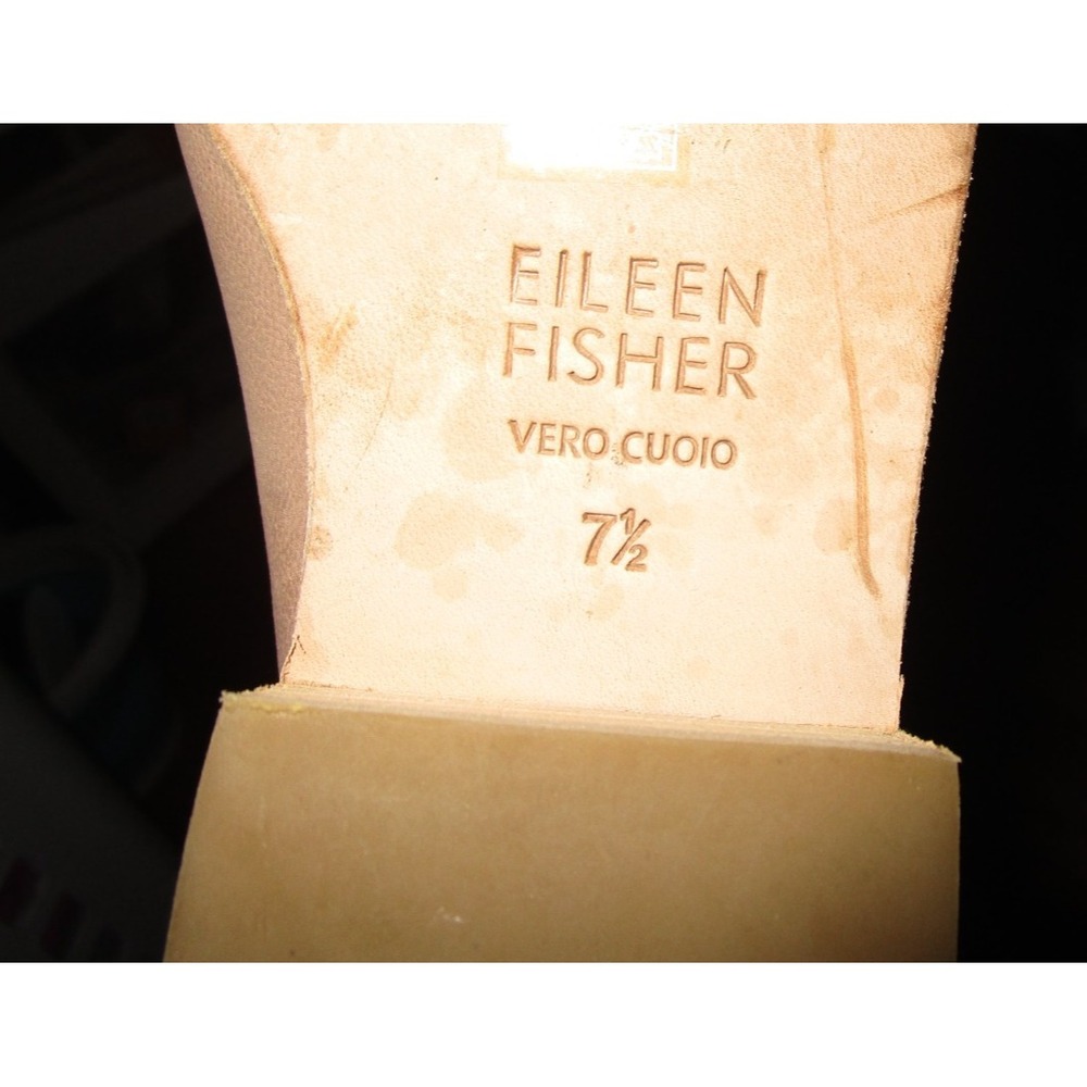 Eileen Fisher Nude Brown Soft Nubuck Leather Ankle Booties Womens Sz 7.5 - Picture 8 of 9